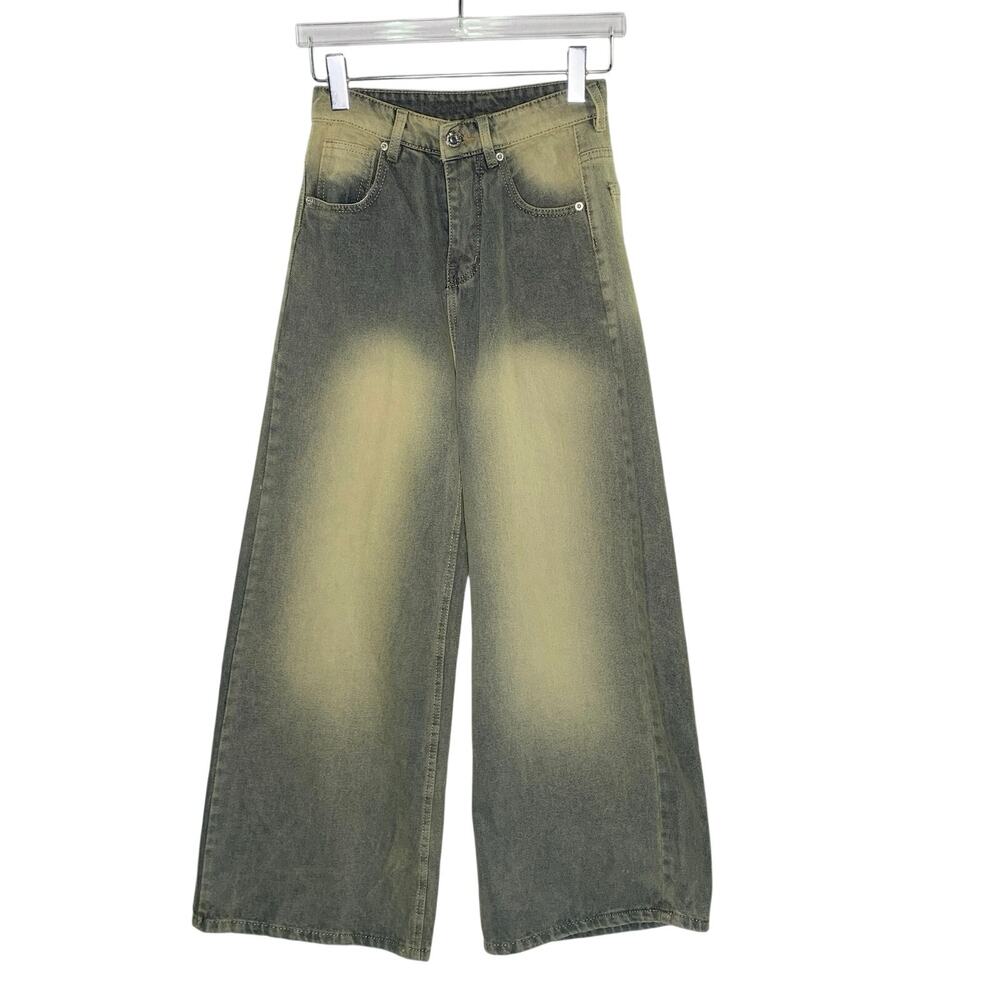 Whose Studio Wide Leg Baggy Skater Jeans S Distress Dyed